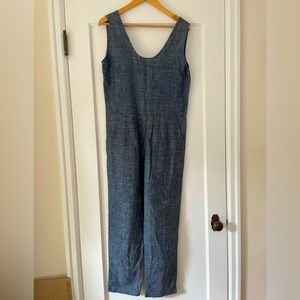 OZMA blue linen jumpsuit